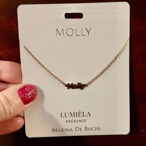 Beautiful. Never worn.  In box. Name Neckless.  Molly